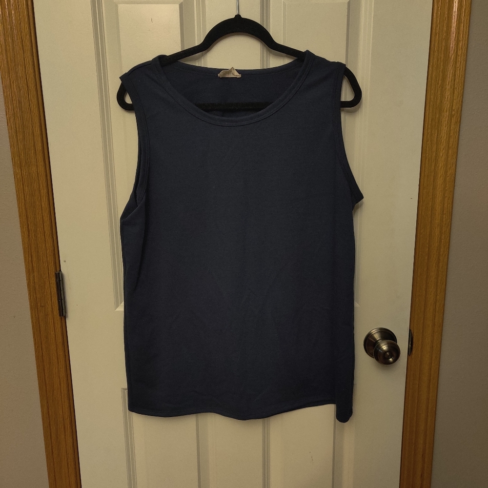 Sleeveless Navy Blue Women's Top